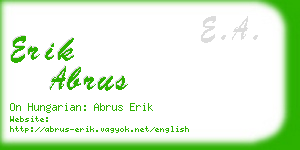 erik abrus business card